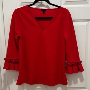 Ann Taylor Factory Holiday Red Top